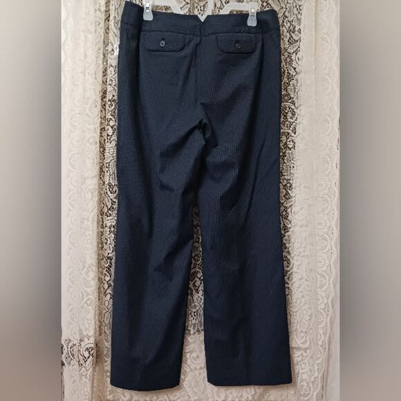 J. Jill Midnight Blue Pinstriped Wide-leg Dress Pants Size 10 NWT! - Picture 2 of 10